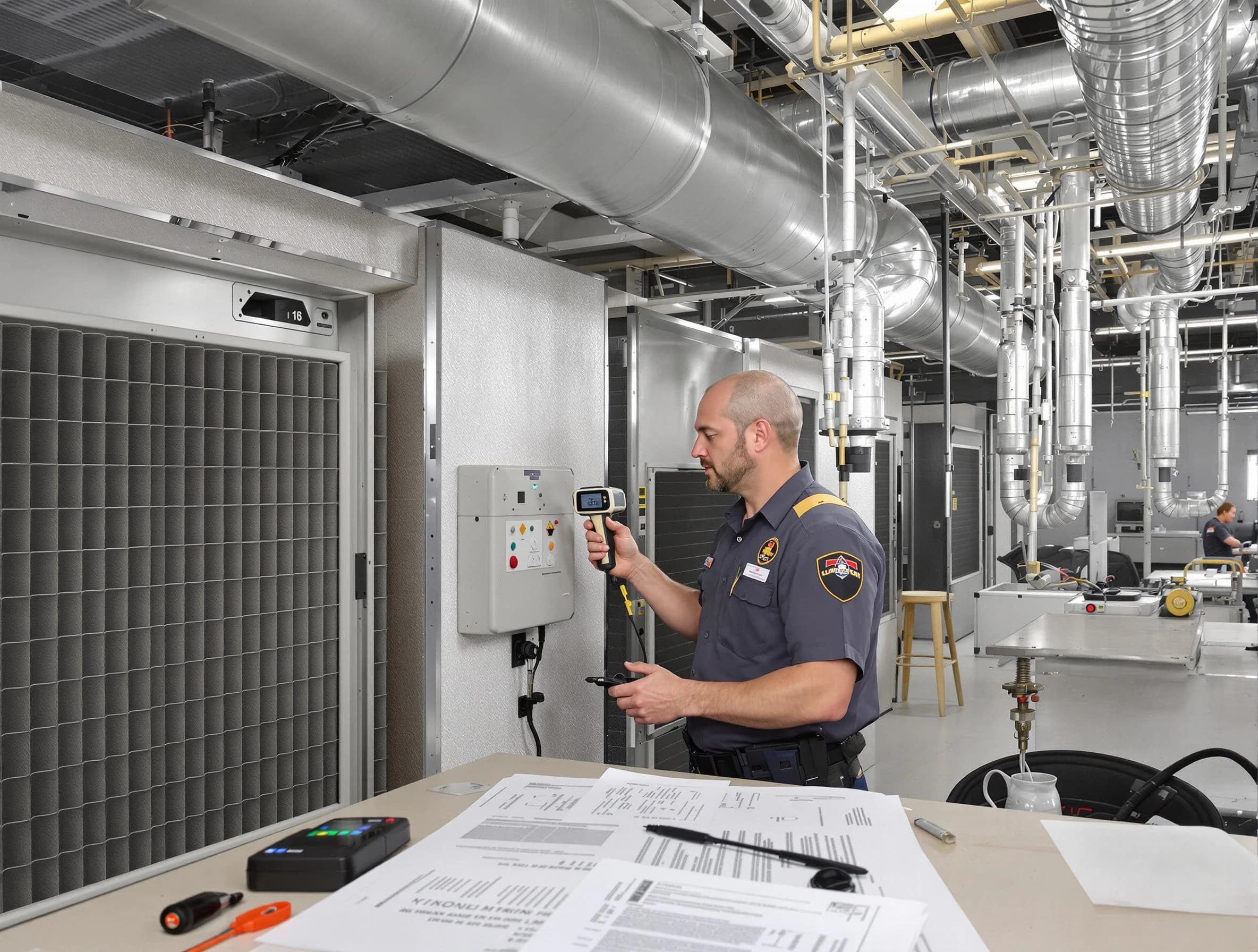 Professional filter system inspection by Lafayette Air Duct Cleaning in Lafayette