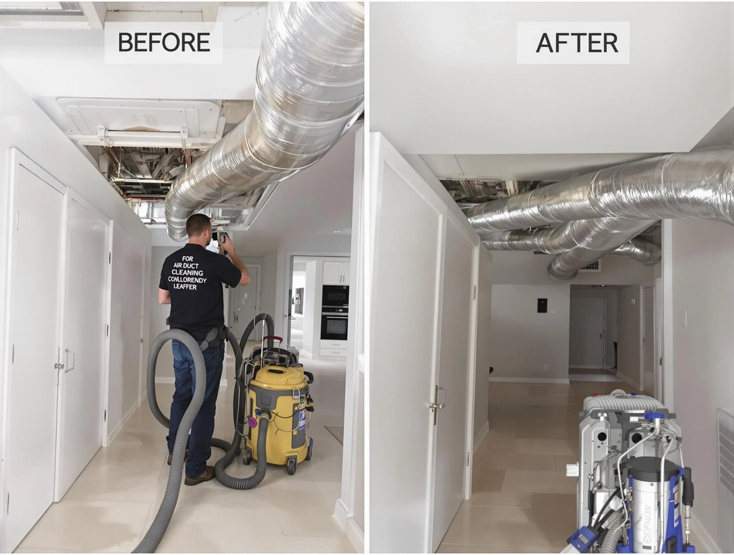 Lafayette Air Duct Cleaning professional performing thorough air duct cleaning in Lafayette
