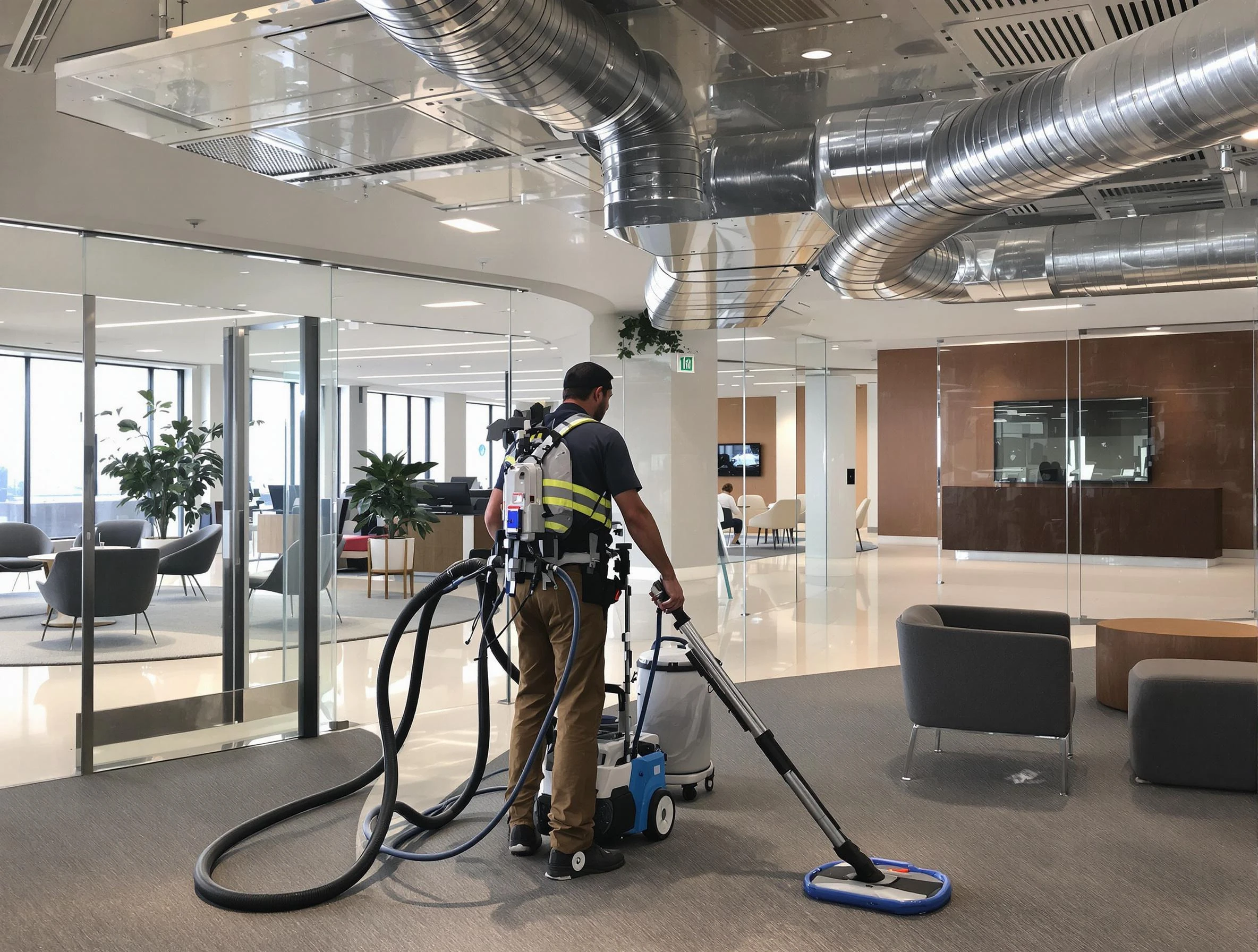 Commercial duct cleaning service by Lafayette Air Duct Cleaning in Lafayette