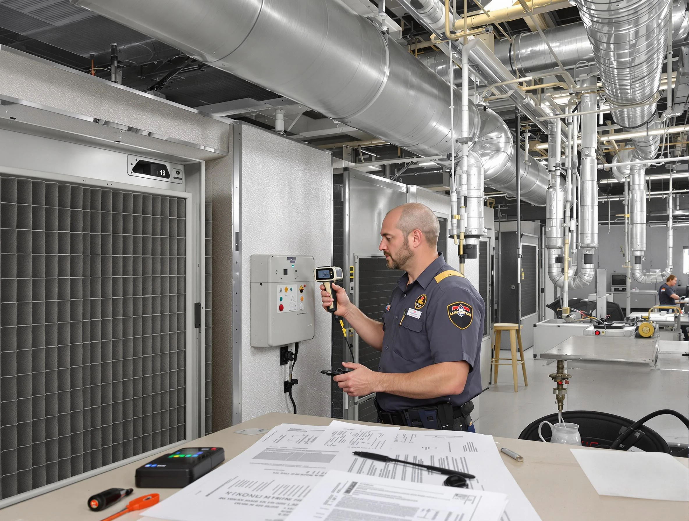 Professional filter system inspection by Lafayette Air Duct Cleaning in Lafayette