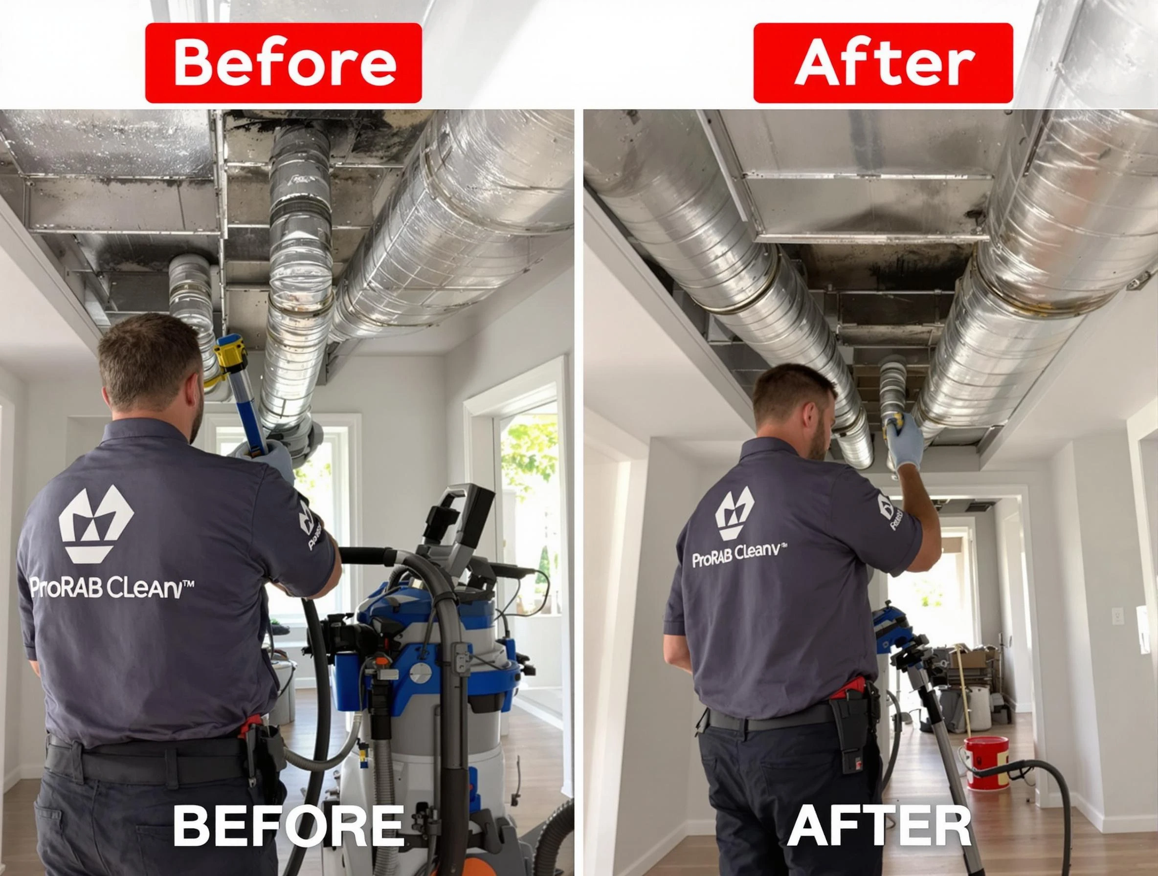 Lafayette Air Duct Cleaning expert performing thorough residential duct cleaning in a Lafayette home
